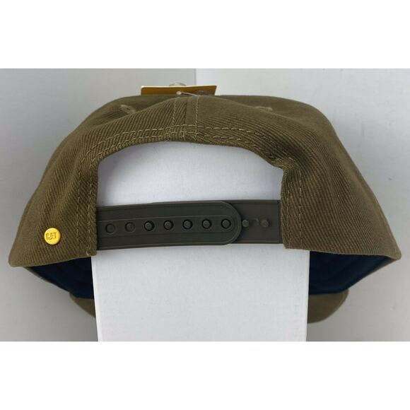 Caterpillar CAT Equipment Olive & Mint Green 5 Panel SnapBack Raised Embroidery - Picture 4 of 5